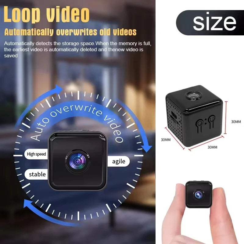 1080P Mini WiFi Home Camera with Night Vision & Alerts