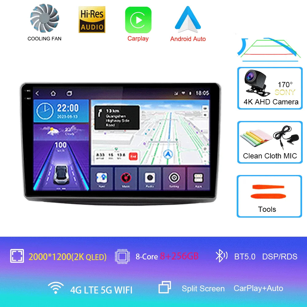 Car Radio For Alfa Romeo MiTo 2008 - 2016 Multimedia Video Player Wireless Carplay And Wireless Android Auto Portable Universal