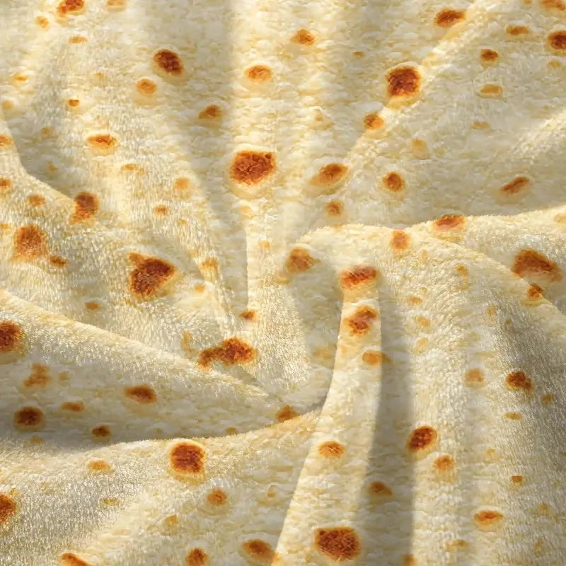 Tortilla Print Round Flannel Blanket