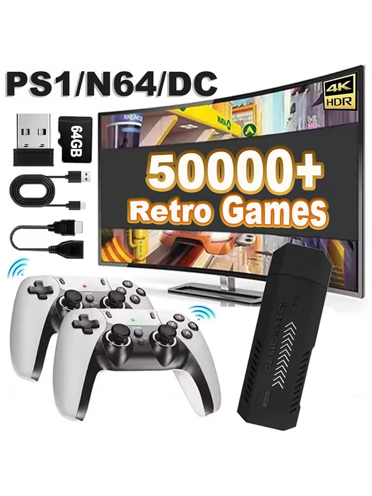 X2 Pro Retro Game Console – 50,000+ Games, 40+ Emulators, 4K HD & Wireless Controllers | PS1/N64/DC