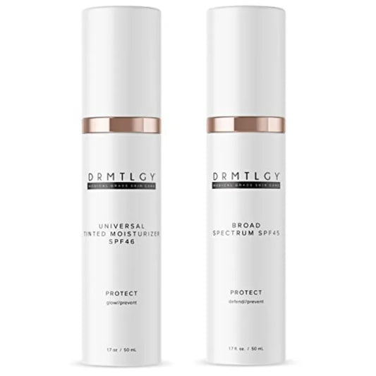 Facial sunscreen for daily use, mineral-based, light beige tint, broad-spectrum UVA/UVB protection SPF 46 with anti-aging moist