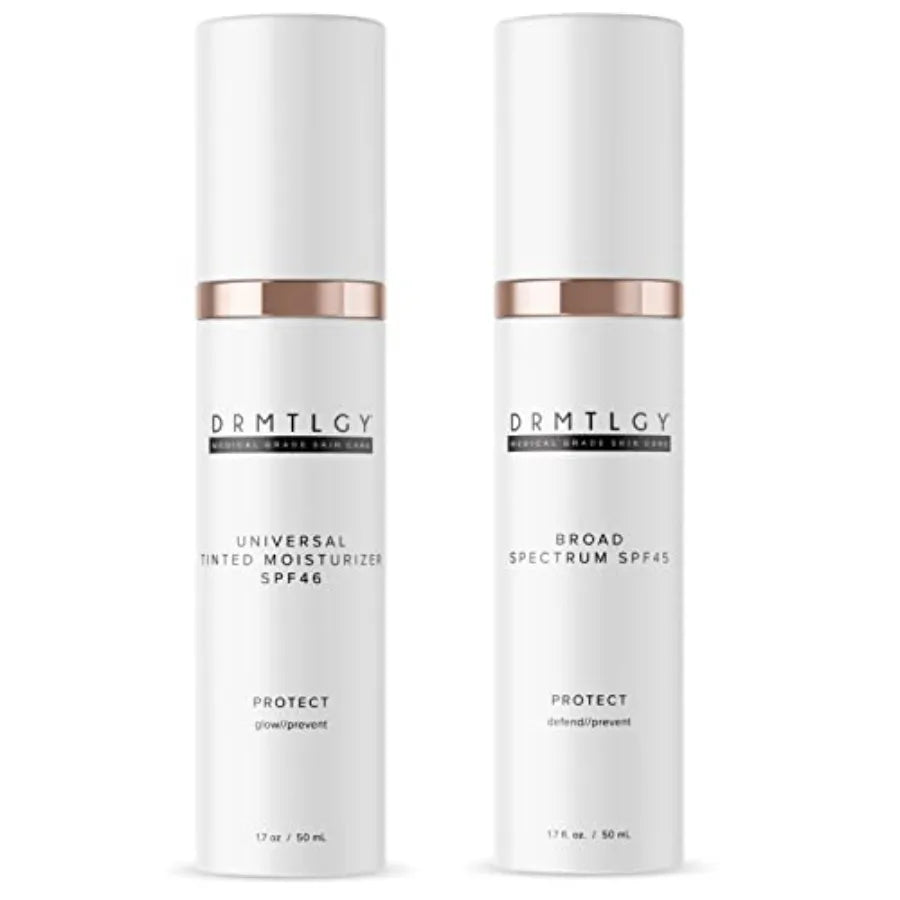 Facial sunscreen for daily use, mineral-based, light beige tint, broad-spectrum UVA/UVB protection SPF 46 with anti-aging moist