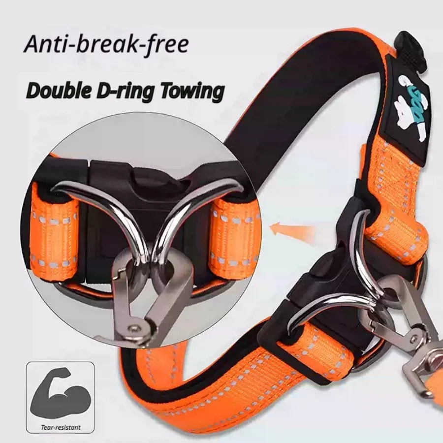 Reflective Harness-Style Collar - Double D-Ring, Lined – photo 5