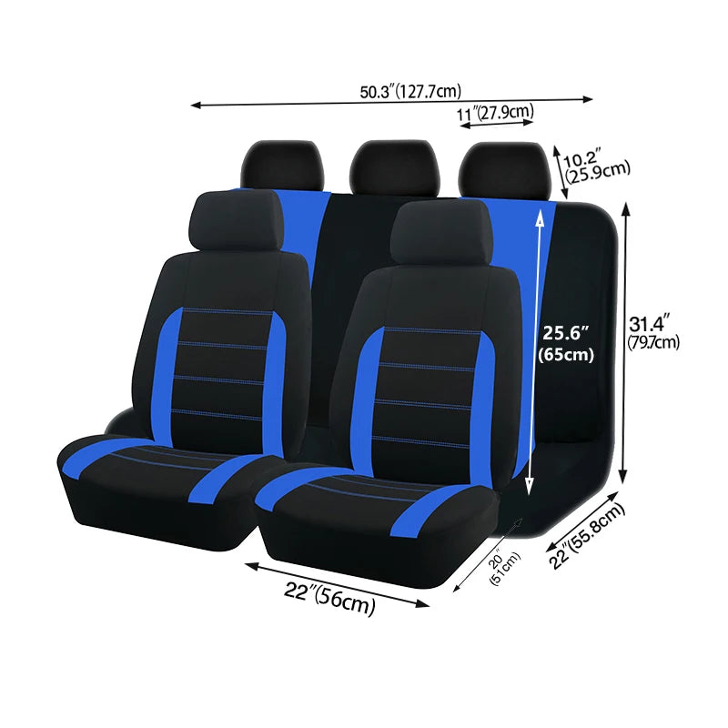 Universal Car Seat Cover Full Set for Car, SUV, Truck & Van