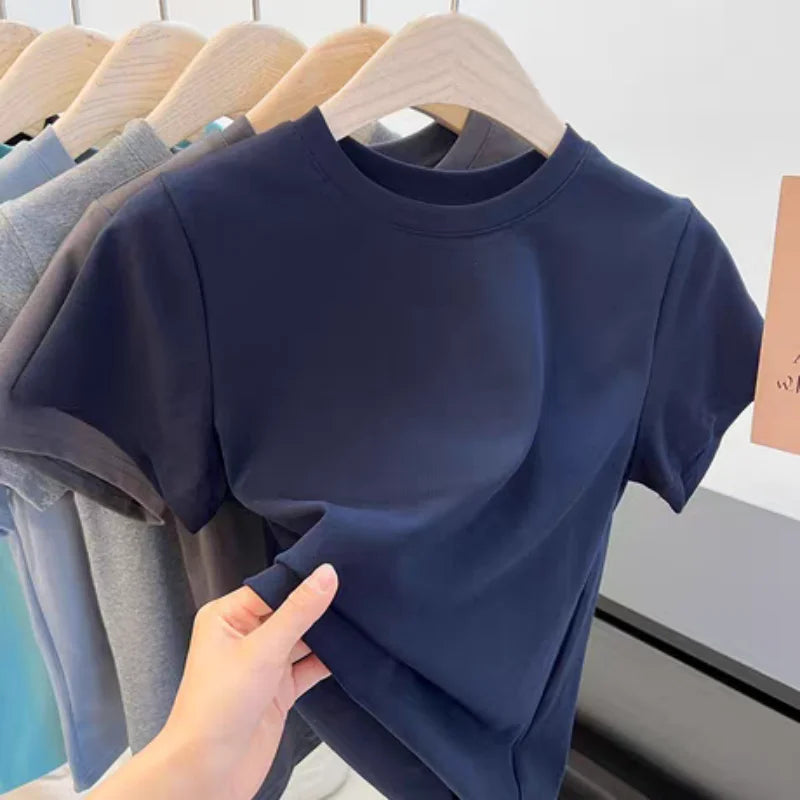 Women's plain cotton t-shirt - view 6