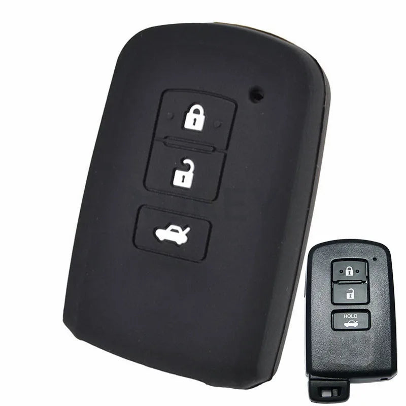 For Toyota RAV4 Camry corolla Land Cruiser Highlander Prius Auris Avalon Yaris Verso Tacoma Remote Fob Cover Silicone Key Case