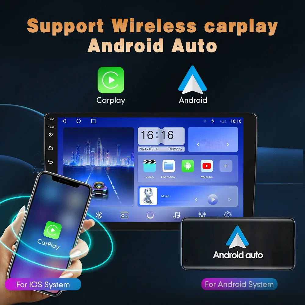 Car Stereo with Apple CarPlay & Android Auto, Compatible with Ford Fiesta Mk6 (2008-2019)