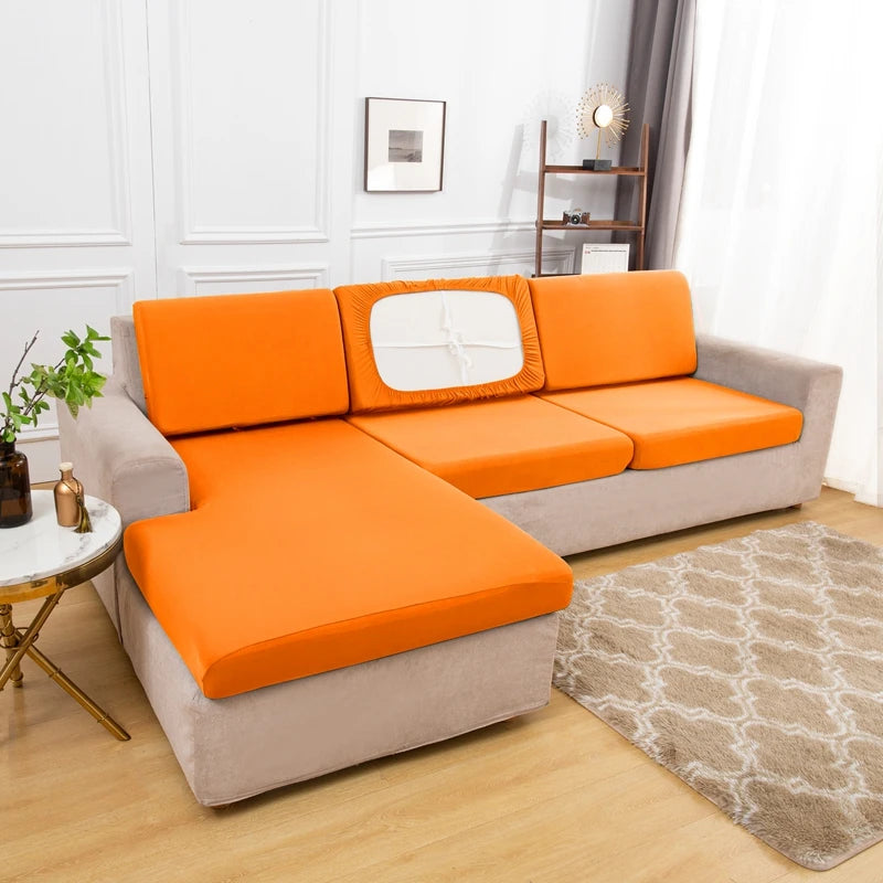Summer Silk Spandex Seat  Sofa Cushion Cover Pad Protect 2026 Living Room Couch Slipcover 1 2 3 4 Seater Sofa Seat Covers