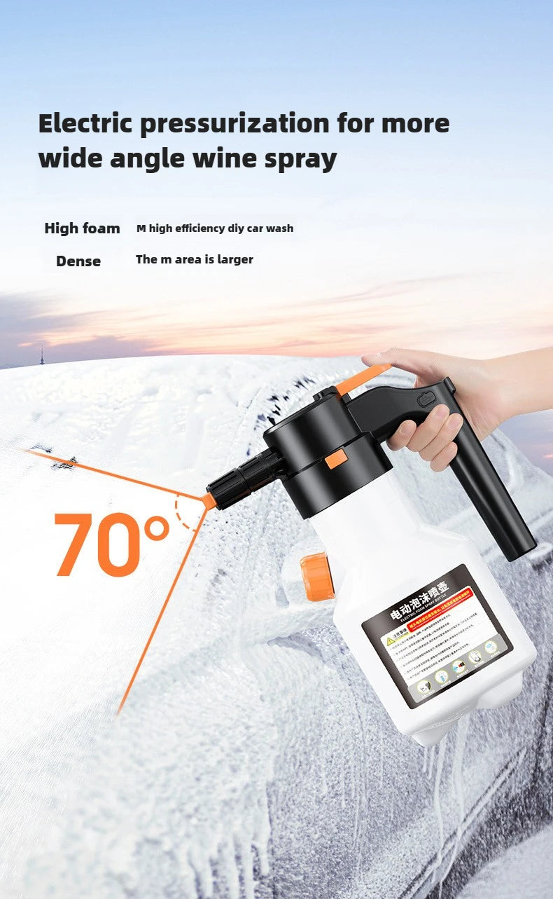 2L Handheld Electric Foam Sprayer Hand Pump Foam Sprayer Snow Foam Cannon Motorized Car Wash Sprayer for Car Wash Home Cleaning