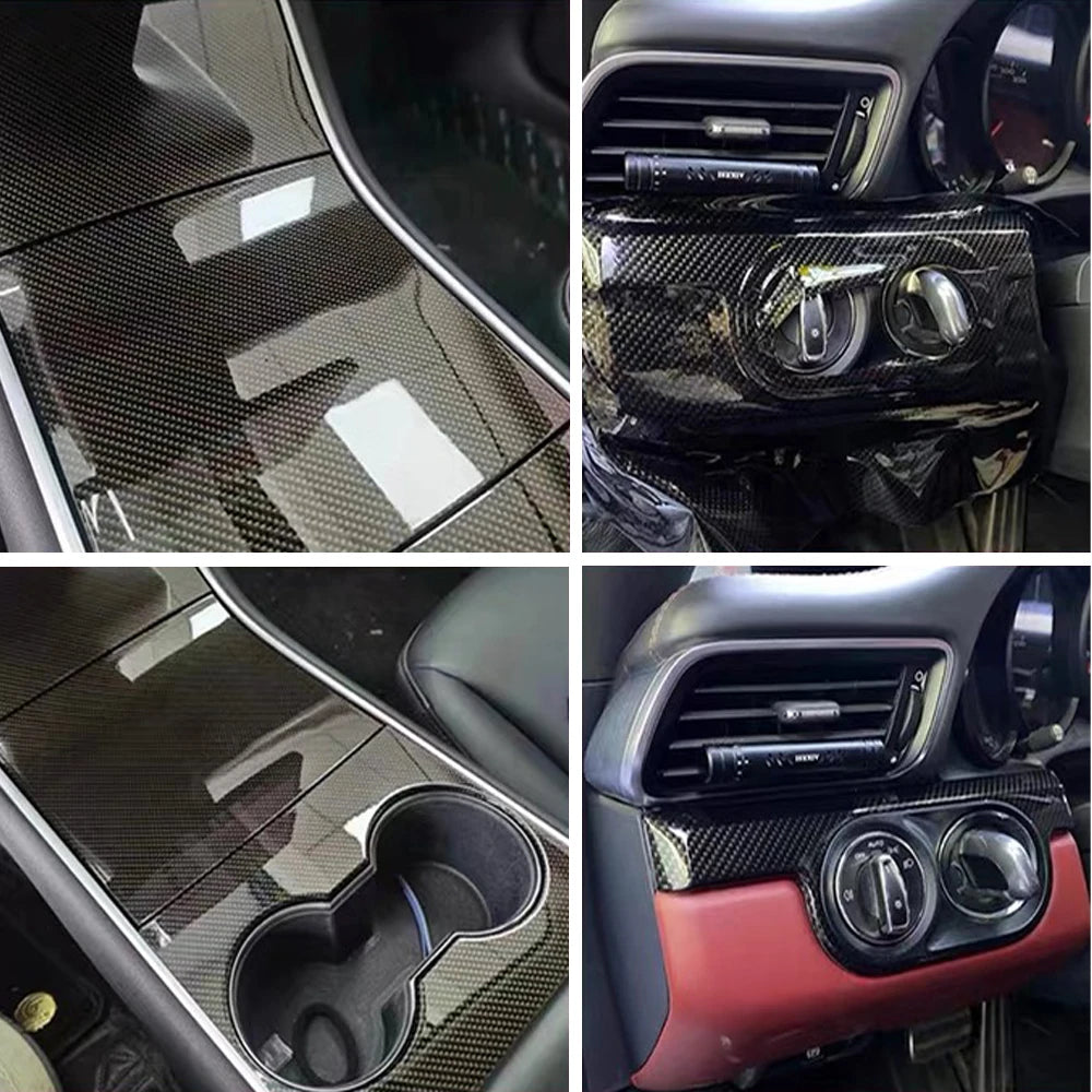 9D Carbon Fiber Vinyl Film High Glossy Car Sticker Film Cover Motorcycle Sticker Vinyl Wrap Accessories for Vehicles Adhesive