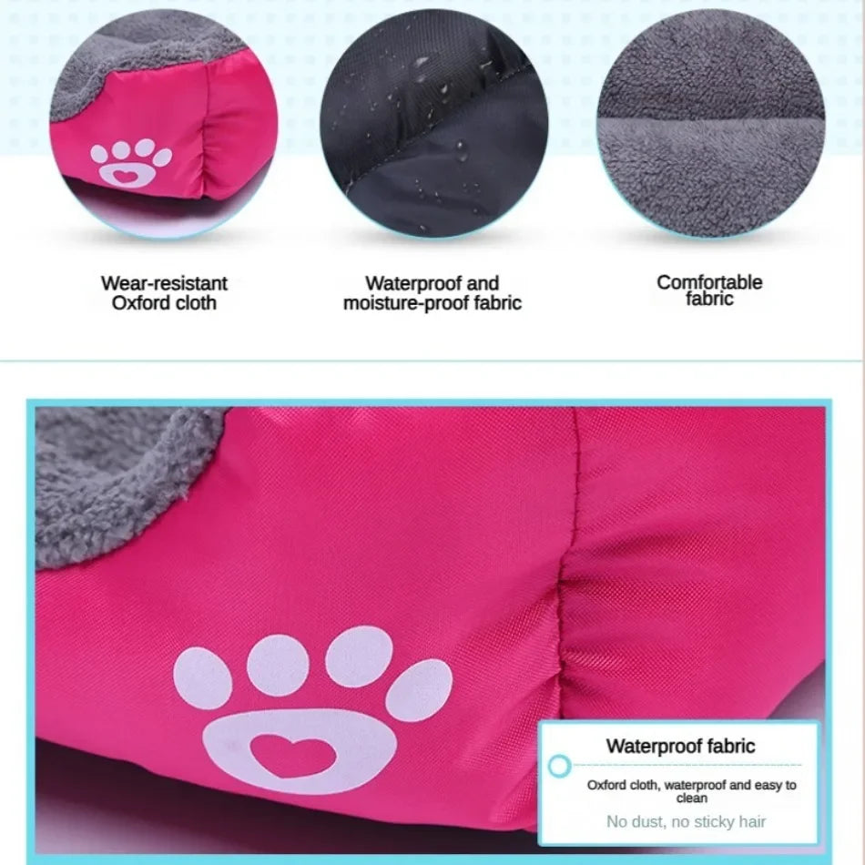 Soft Square Dog & Cat Bed — Washable Elastic Pet Sofa Cushion