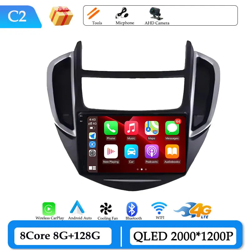 Wireless CarPlay for Chevrolet Trax 2014 - 2016 Car Radio Video Multimedia Player DSP Stereo GPS Navigation BT Split Screen WiFi