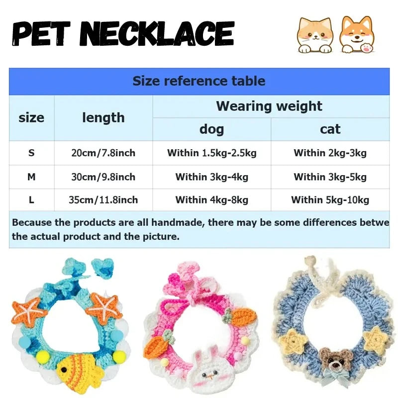 Hand-Knitted Pet Scarf Collar - Cute Knit Bib for Cats and Small Dogs - photo 5