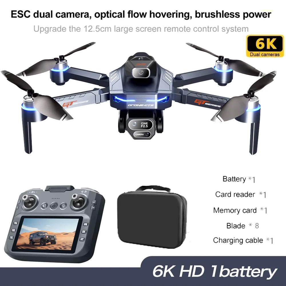 2026 New GT8 Drone GPS 8K Professional HD 360° Dual Cameras 5G WIFI Brushless Motors Obstacle Avoidance Foldable Quadcopter Toys