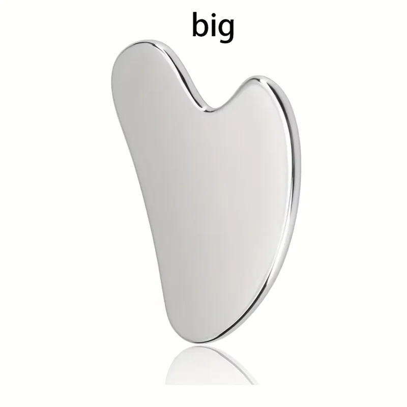 1/3-piece facial cleansing tool set, stainless steel heart-shaped scraping tool, ice roller, silicone facial brush