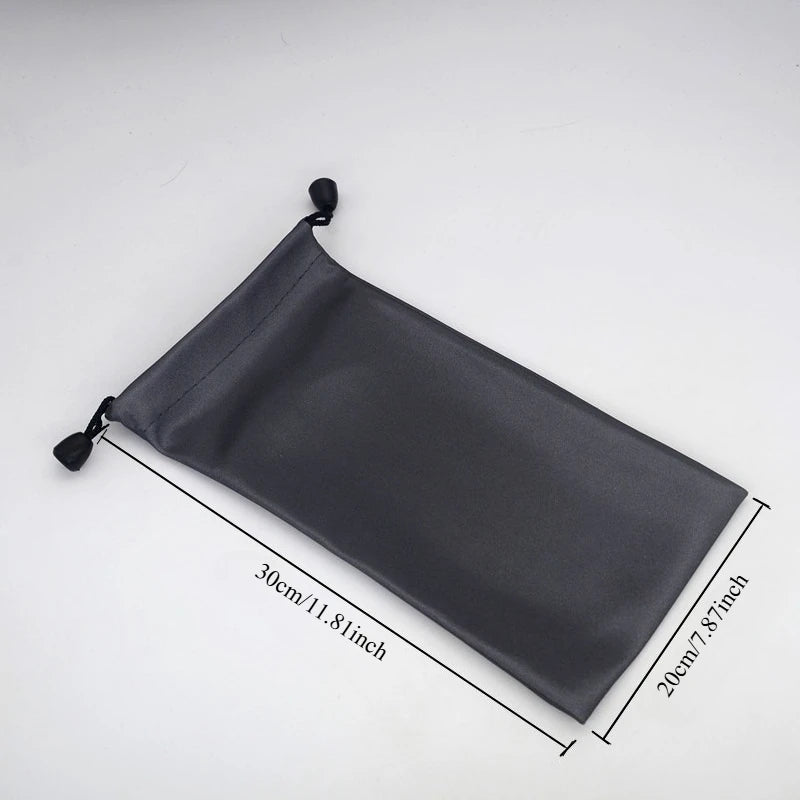 Oxford Waterproof  Dustproof Drawstring Bag Black Polyester Bag Headset Data Cable Pouch Drawst  Sporting Goods Pouch Organizer