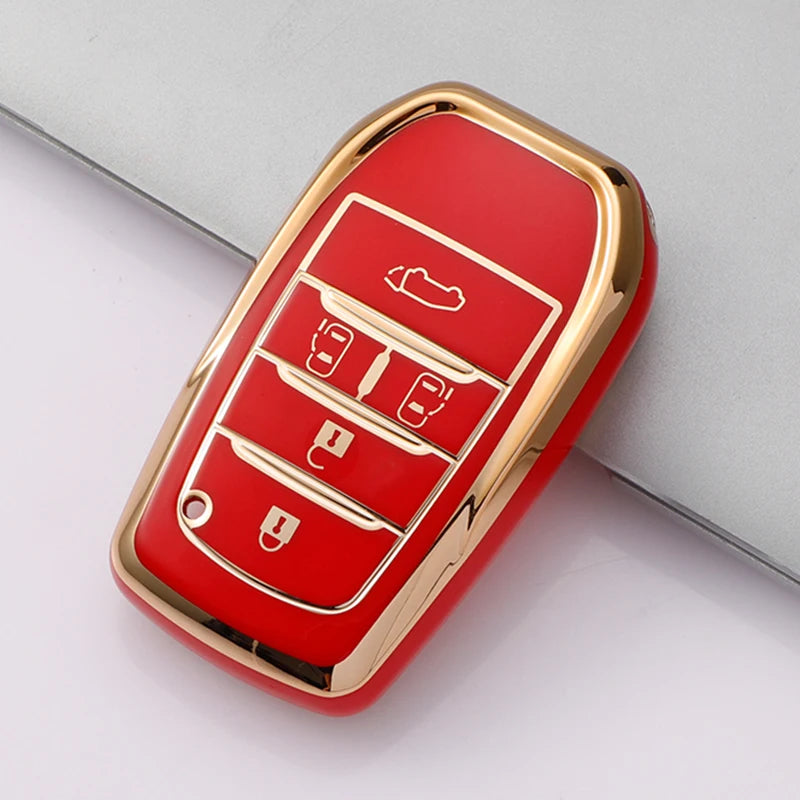 2 3 4 Buttons TPU Car Key Case Cover for Toyota Land Cruiser 200 300 Fortuner Camry Prado Crown TLK 200 Yaris Cross Hilux Innova
