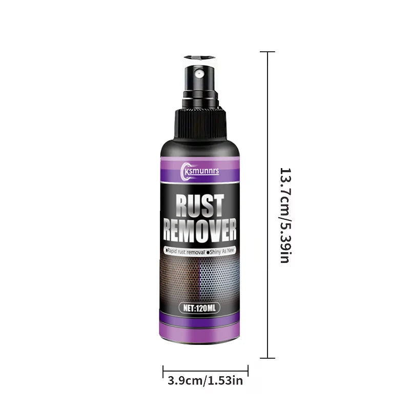 Car Rust Remover Spray for Metal Parts, Fast Rust Cleaner for Auto Body, Wheels, Tools and Chrome Surface Care