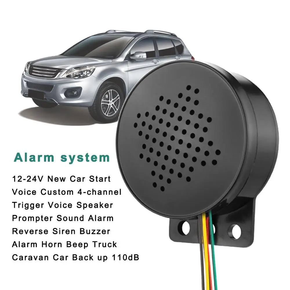 Multifunction 4 channel Trigger Voice Speaker Prompter Sound Alarm Reverse Siren Buzzer Alarm Horn Beep 12 24V Car Start Voice