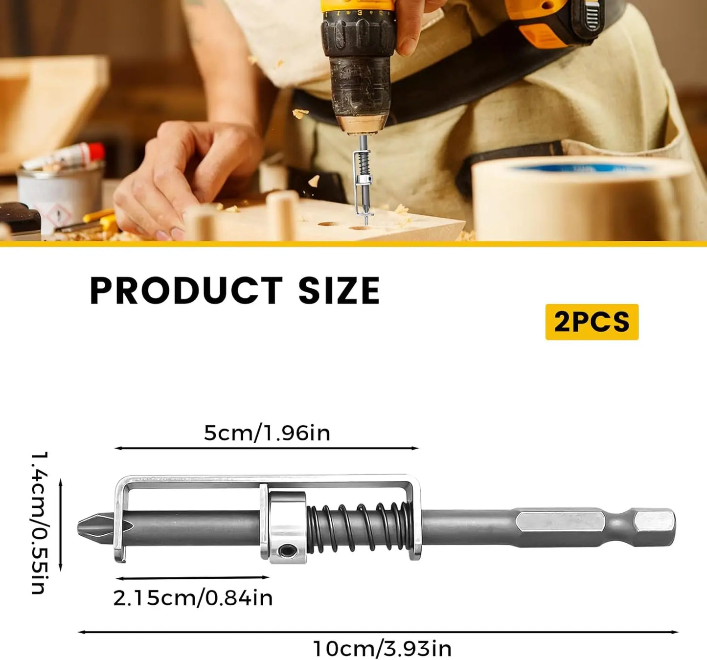 Spring-Loaded Screw Holder Drill Bit Anti-Drop Screwdriver Bit Fixing Clamp Set Screw Holder Drill Bit Phillips Screwdriver Bit