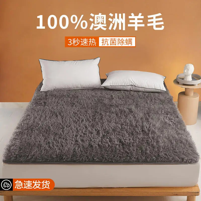 Wool Mattress Topper, Thick Warm Bed Pad