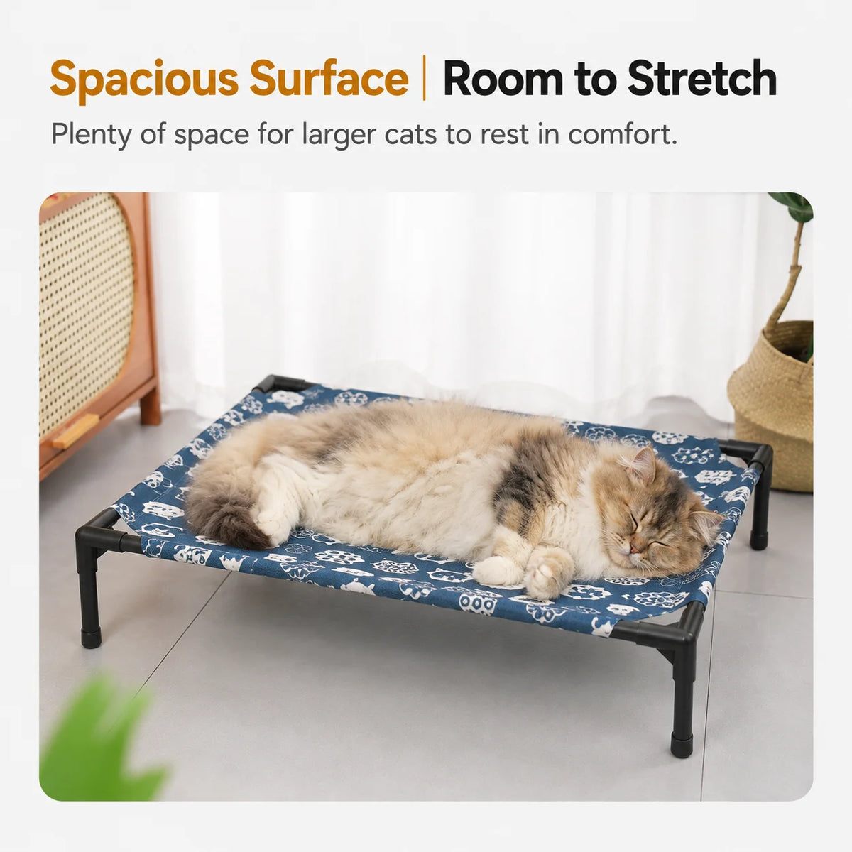 Elevated Pet Camping Bed - Foldable Hammock Cot for Small Pets - photo 6