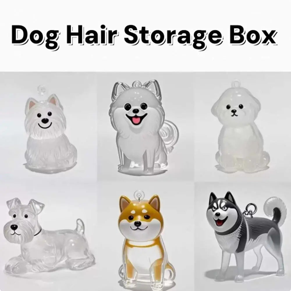 Transparent Pet Fur Keepsake Capsule Cartoon Dog Hair Storage Keychain DIY Hair Storage Decoration Backpack Pendant For Pet Love
