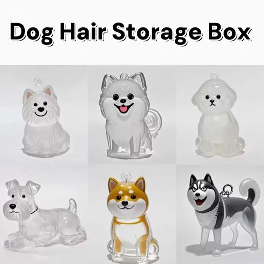 Transparent Pet Fur Keepsake Capsule Cartoon Dog Hair Storage Keychain DIY Hair Storage Decoration Backpack Pendant For Pet Love