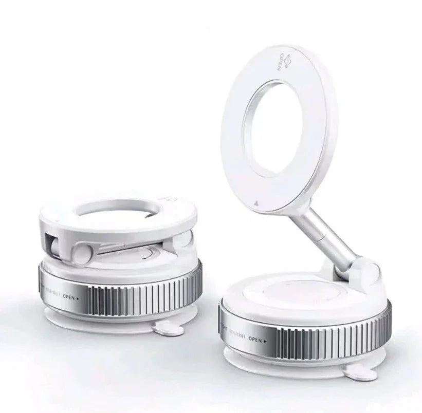 2026 Strong Magnetic Car Phone Holder Foldable Design 360° Adjustable Vacuum Mount For Car/desk/bathroom/universal Use