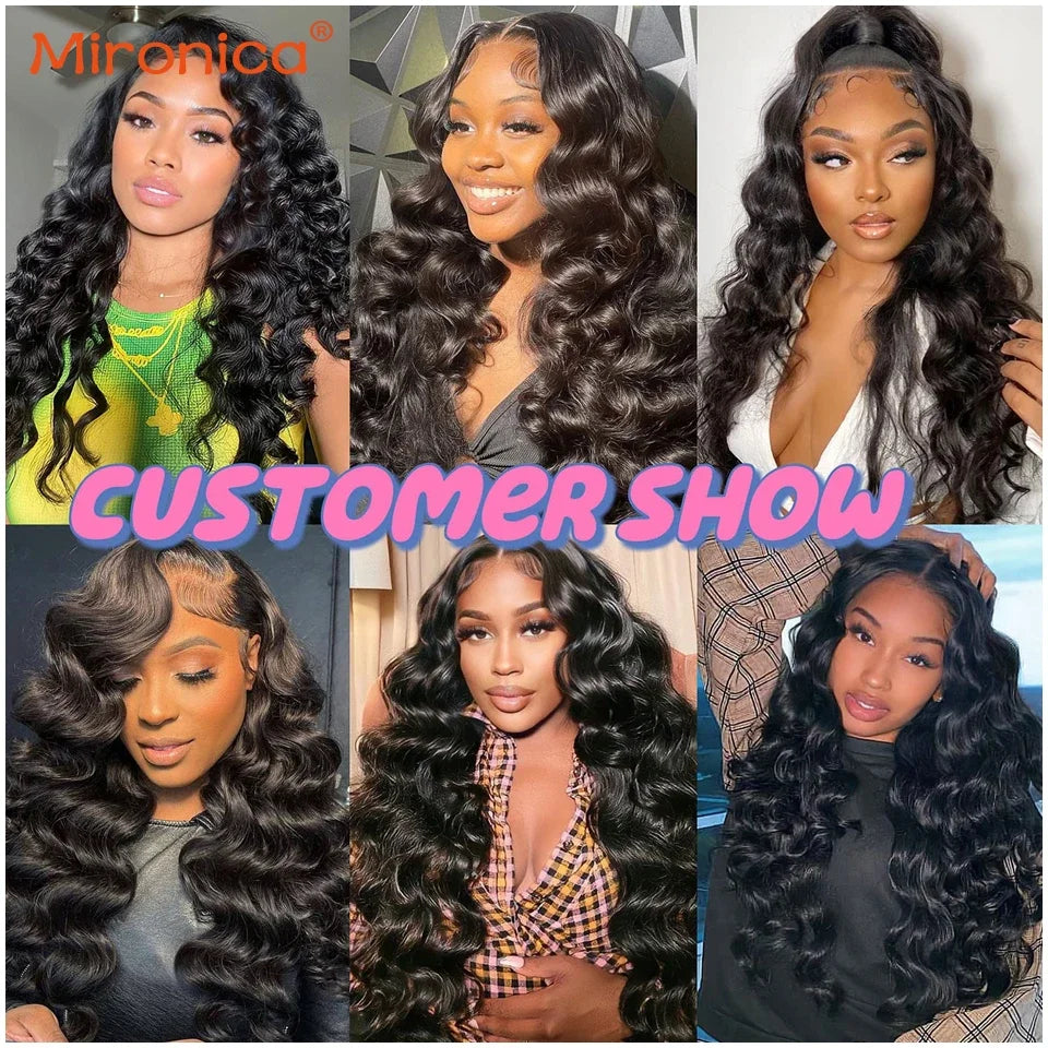 Brazilian Raw 12A Loose Wave Human Hair Bundles 100% Unprocessed Double Weft Weave Hair Extensions #1B 1/2/3/4 Body Wave Bundles