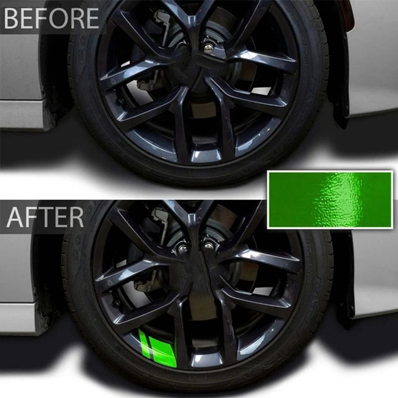 6 Pc Car Wheel Rim Reflective Stickers, Warning Decal Stripes