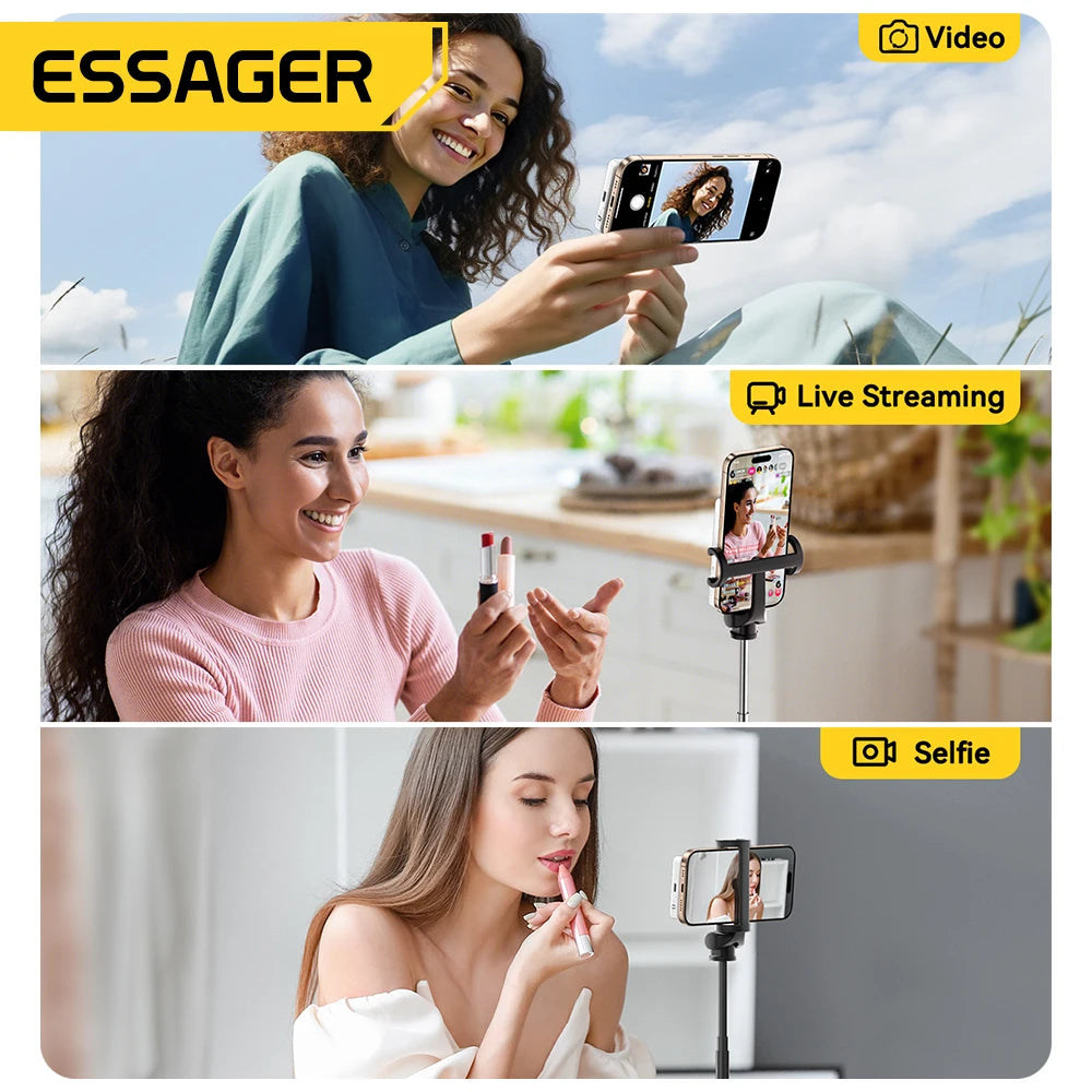 ESSAGER Magnetic Phone Selfie Monitor Screen for Smartphone Rear Camera Selfie Vlog Live Stream for iPhone Android phone