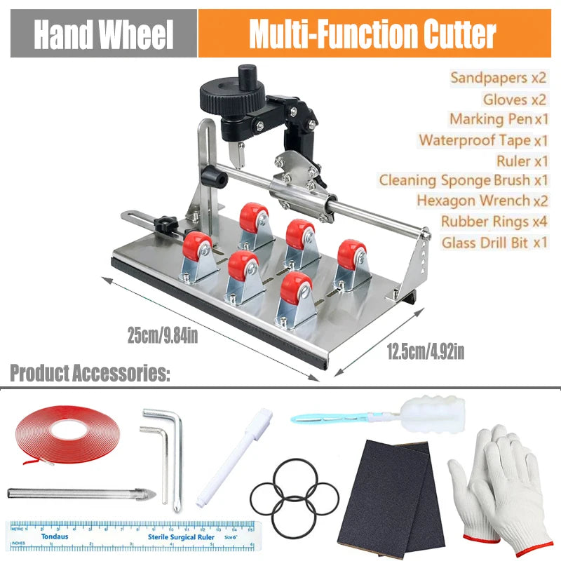 Glass Bottle Cutter Kit, DIY Round & Square Bottle Cutting Tool