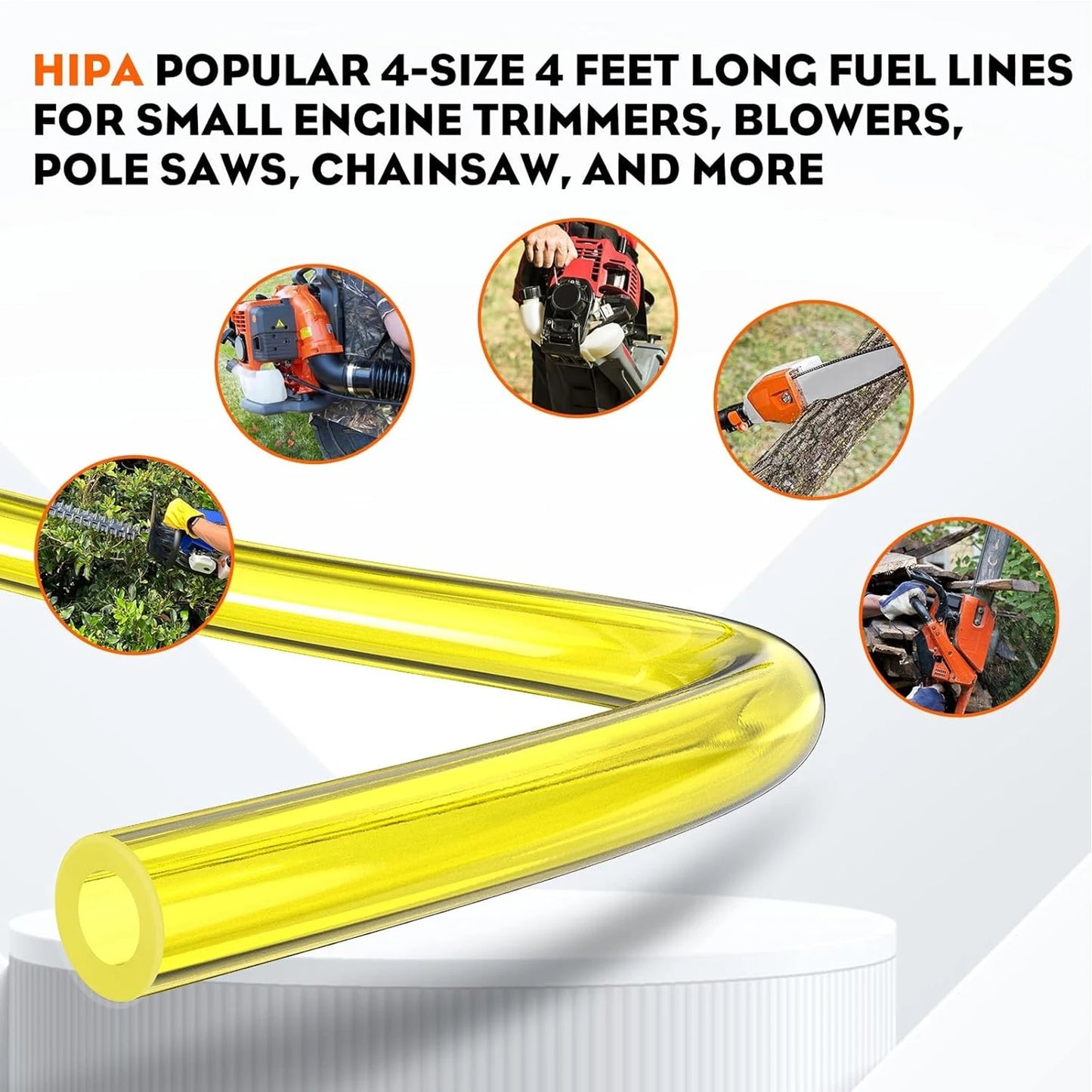 TSES 2~5Pcs Fuel Line Hose Gas Pipe Tubing 4 Sizes For String Trimmer Chainsaw Blower Lawn Mower and other Power Tools