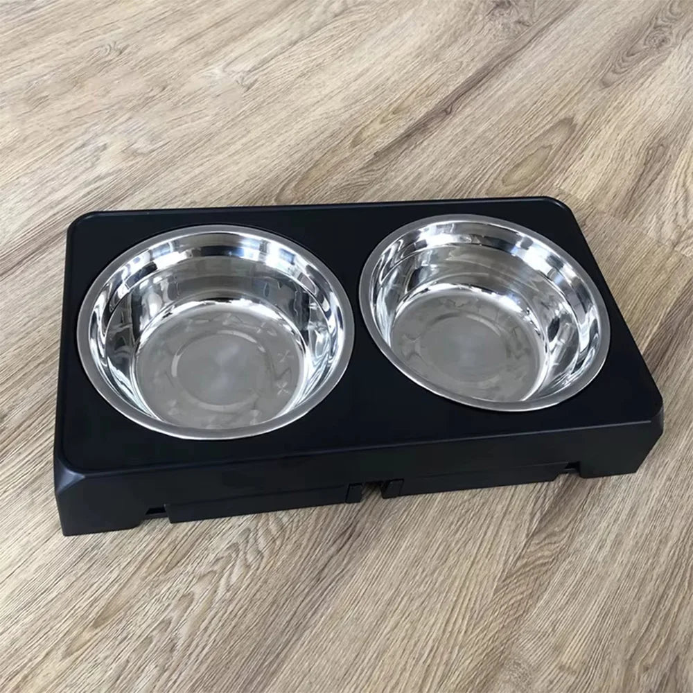 Adjustable Elevated Dog Feeder - Food & Water or Slow Bowl Option - photo 3