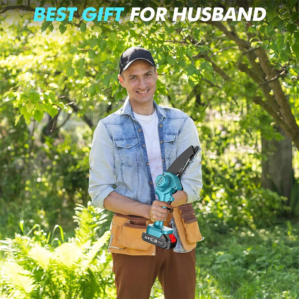 Seesii 6" Cordless Mini Chainsaw — Electric Pruning Saw (Compatible with Makita 18V Battery)