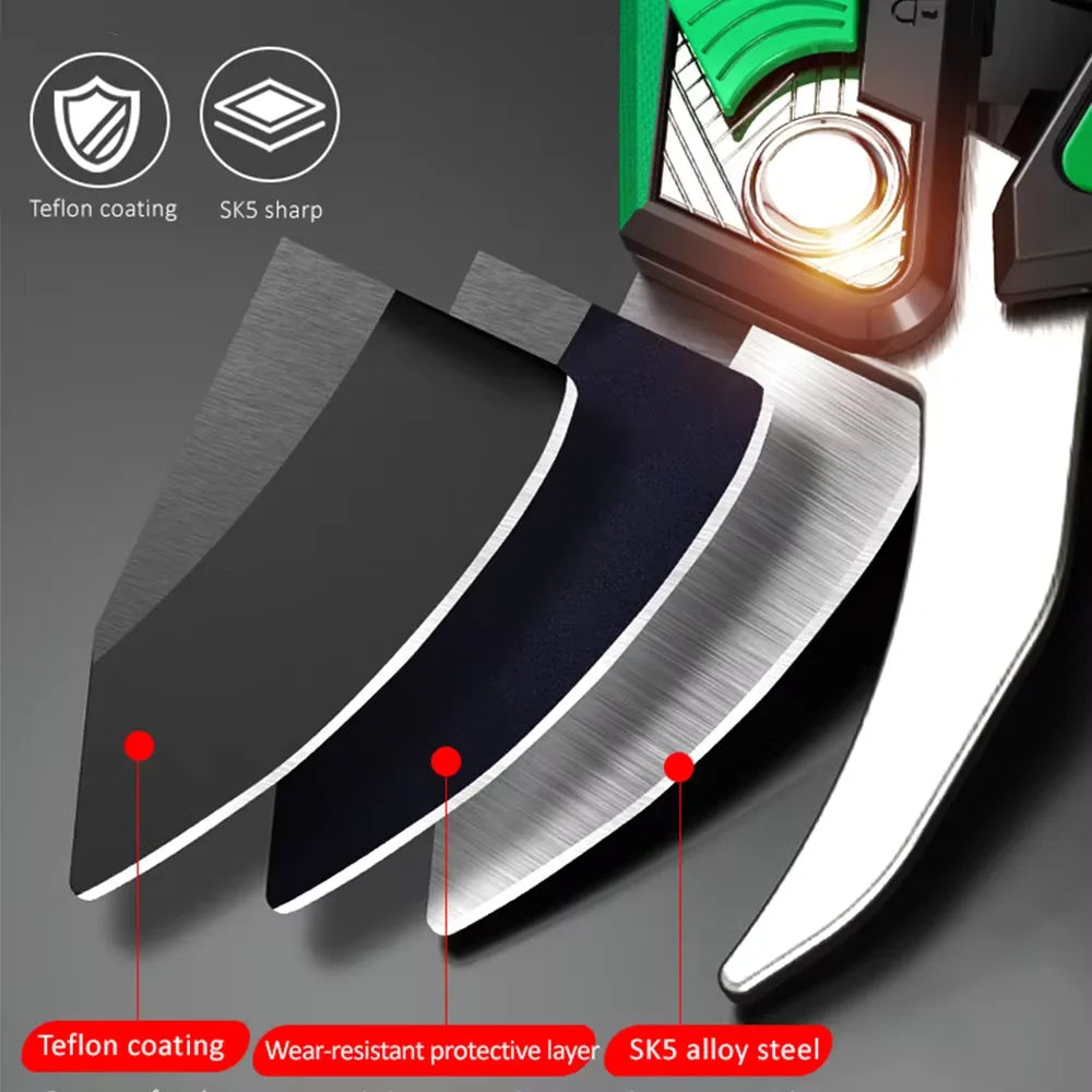 LAOA SK5 Garden Pruning Scissors – Hardened Blade Shears for Fruit, Flowers & Branches
