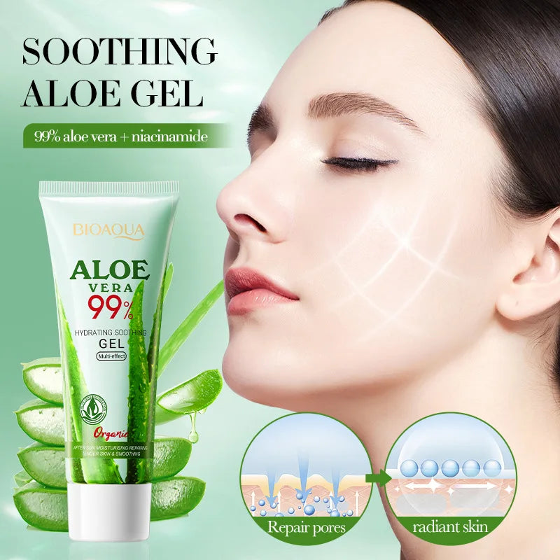 Moisturizing Aloe Vera Gel Suitable for Face Body Hydrating Moisturizing Repairing Sunburn Suitable for Sensitive Skin Acne Care