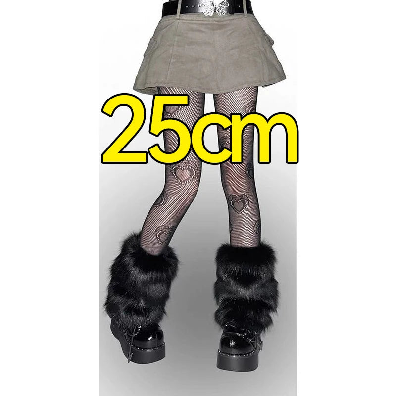 Women's Faux Fur Leg Warmers, Knee Length