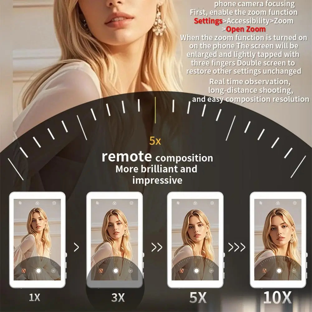 Magnetic Cell Phone Vlog Self Timer Monitor Screen Using Rear Camera Monitor For Live Streaming Creating Content Self-Timer