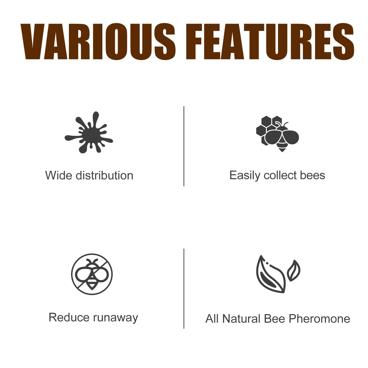Outdoor Beekeeping Bee Attractant Bait - Easy Catching Bee Queen Pheromone Lure Swarm Commander for Honey Hive Attraction