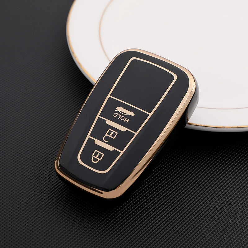 2/3/4 Buttons for Toyota Camry CHR Corolla RAV4 Avalon Land Cruiser Prado Prius 2017 - 2022 TPU Car Key Case Cover Fob Keychain