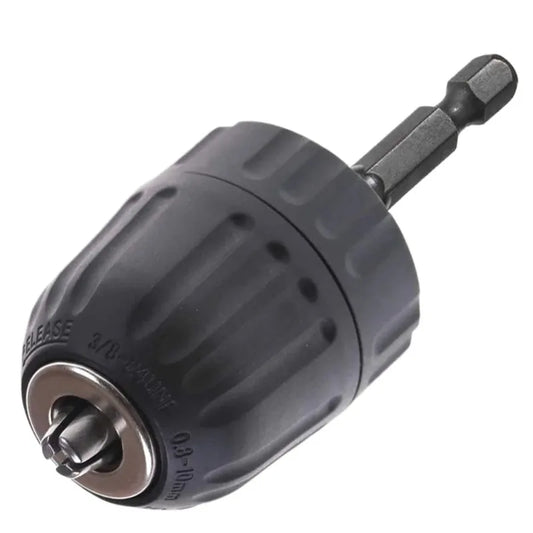 Keyless Drill Chuck Converter, 3/8 "- 24UNF Thread, Quick Change Adapter, 1/4" Hex Shank