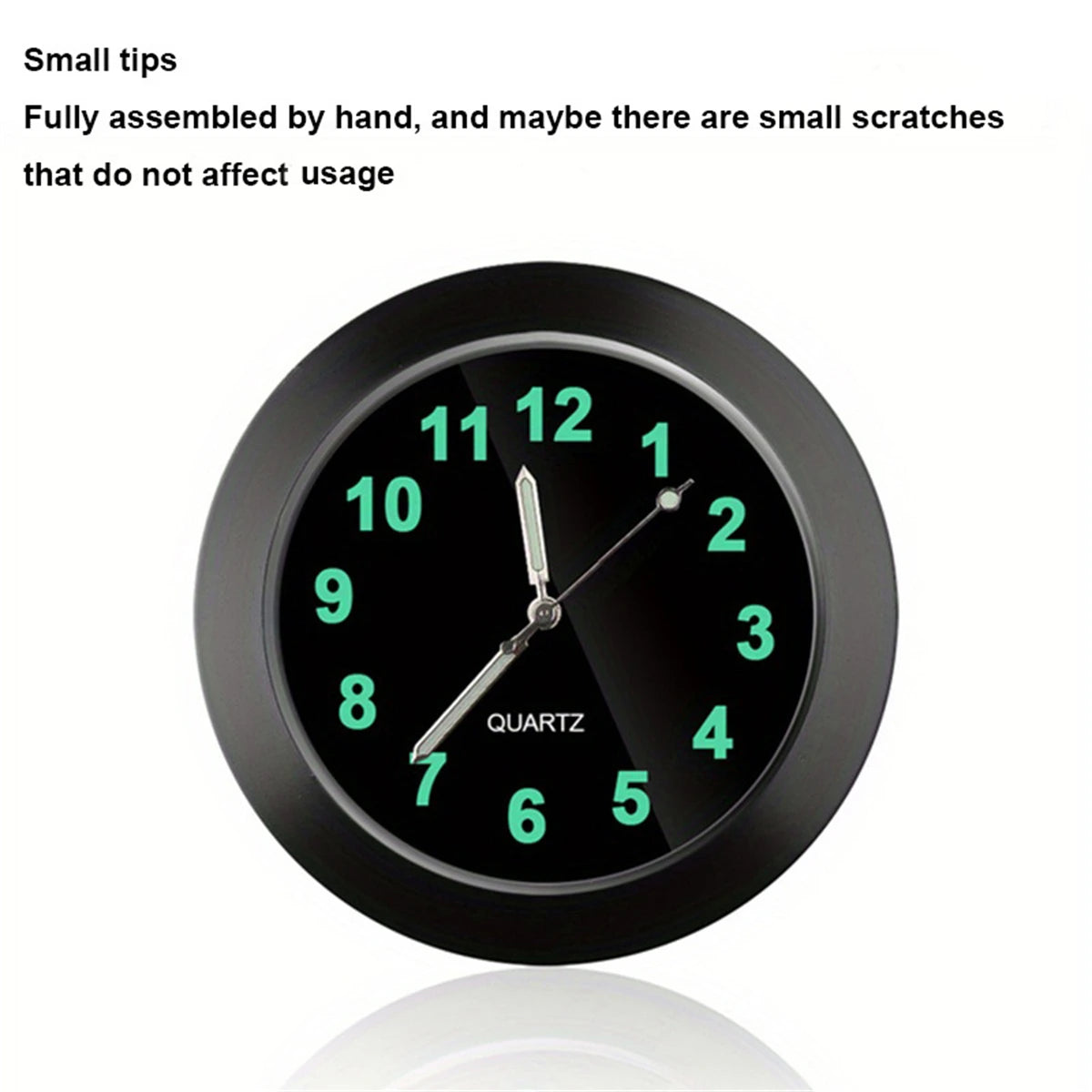 1pc Car Clock Mini Quartz Analog Car Dashboard Time Stick-On Clock Watch for Car Decoration for central control decoration