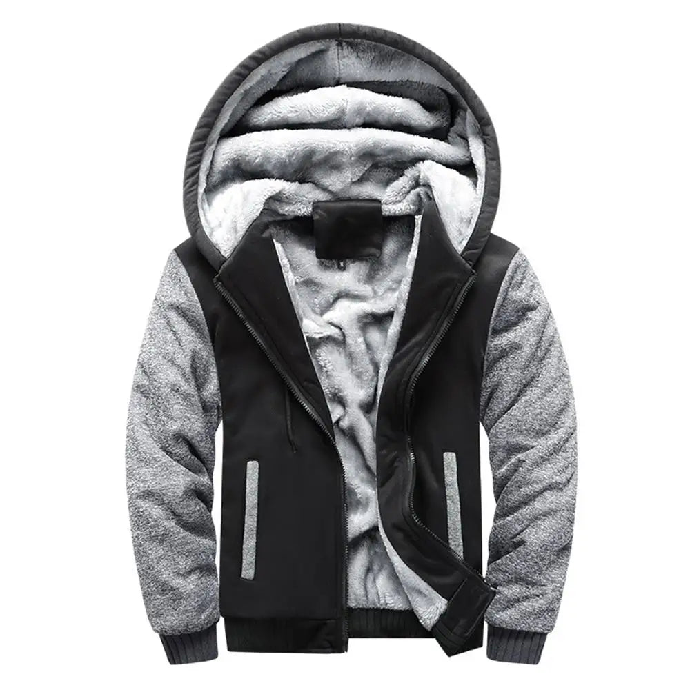 Men's Camo Fleece-Lined Hooded Jacket