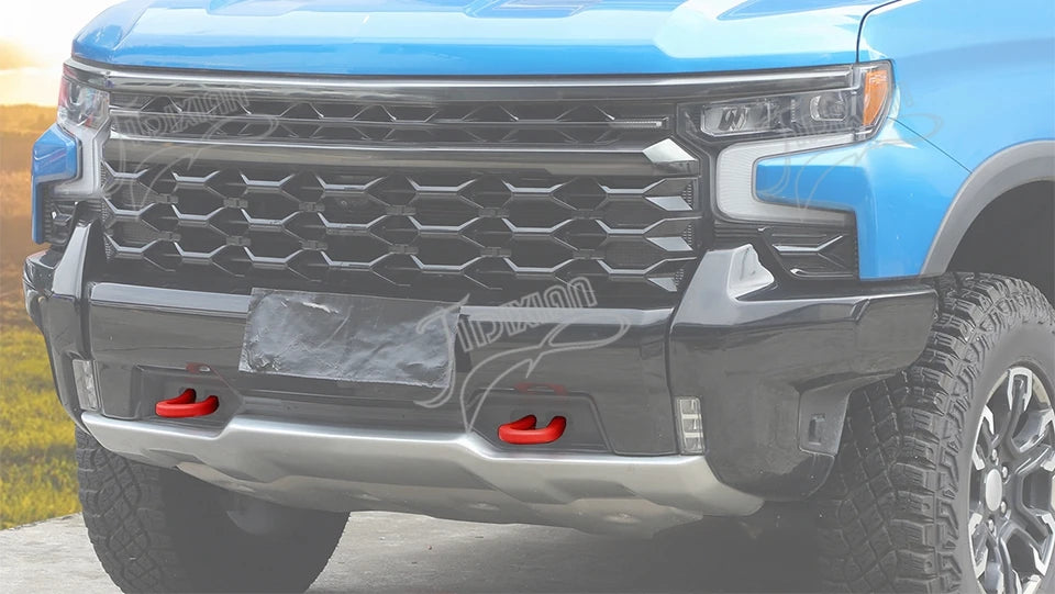 JIDIXIAN Fit for Chevrolet Silverado for GMC Sierra 2014-2026 Car Exterior Front Bumper Trailer Tow Hook Protective Cover