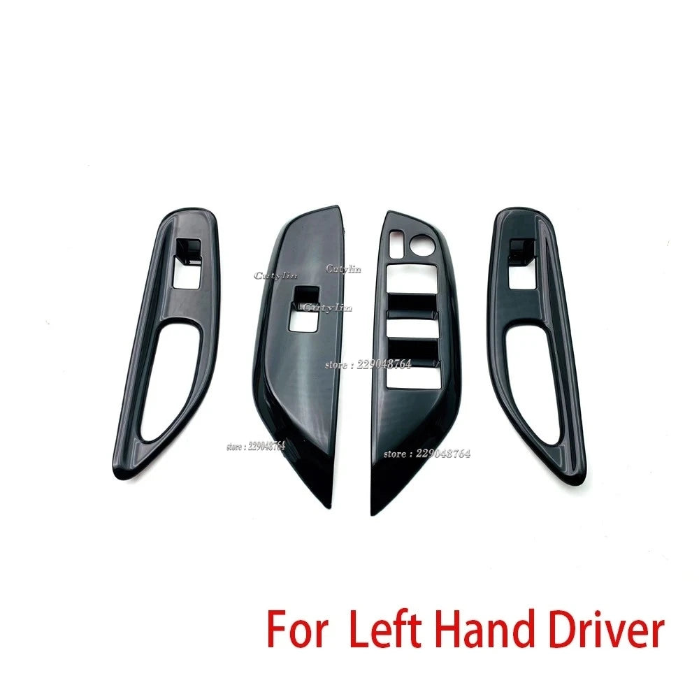 For Toyota Yaris Cross 2020 2021 2022 2023 ABS Black Car Accessories Window Switch Decoration Steering Wheel Frame Cover Trim