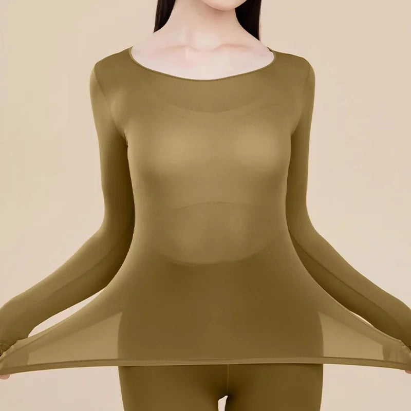 Women's Thin Thermal Undershirt - Long Sleeve Base Layer Top - photo 5