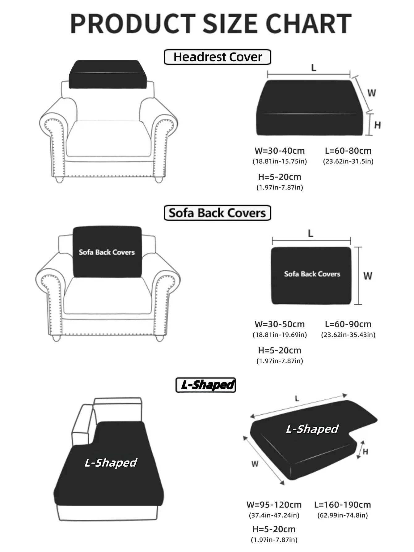 Jacquard Sofa Seat Covers Thickened Stretchable Sofa Covers Elastic Sofa Seat Cushion Covers Spandex Furniture Protective Covers