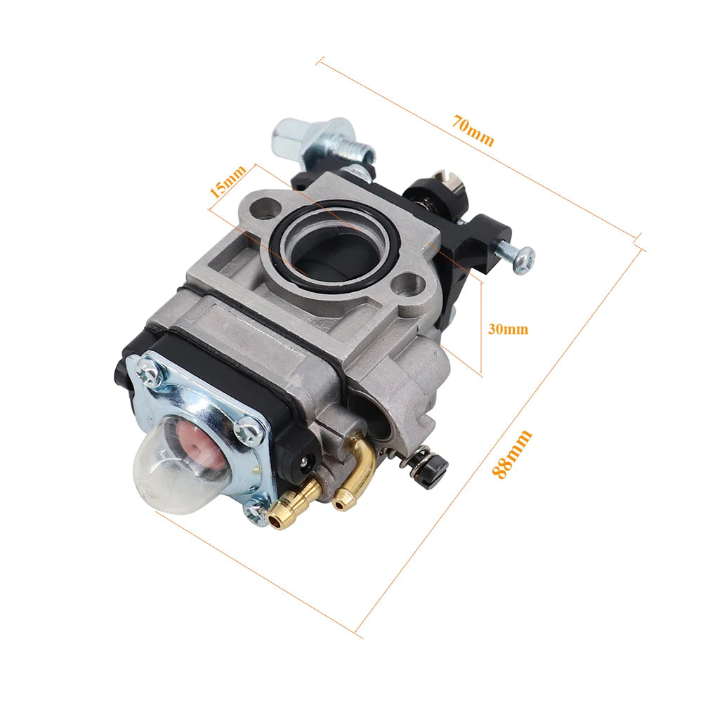 15mm 40-5 Brush Cutter Carburetor Kit Air Filter Adapter Plate Set Fit For 2 Stroke 43cc 47cc 49cc Gas Grass Trimmer Parts
